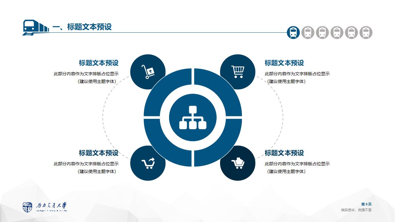 西南交通大学论文答辩通用ppt模板