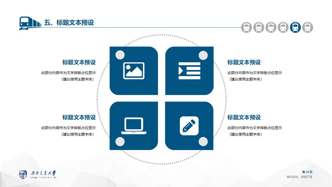 西南交通大学论文答辩通用ppt模板