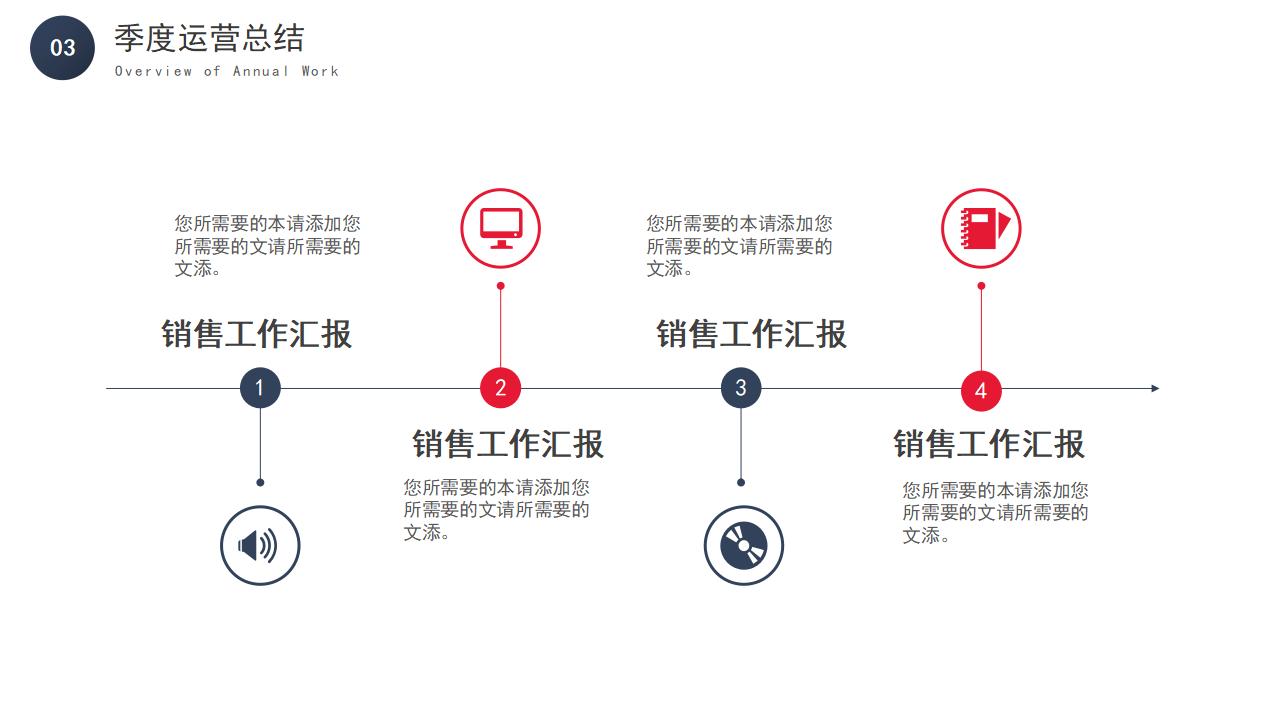 粉蓝公司部门业务销售工作汇报PPT模板