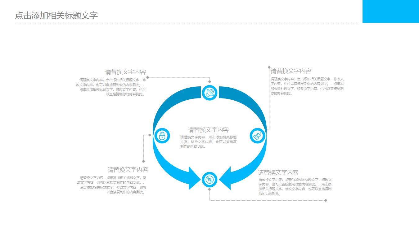 欧美蓝色通用述职报告PPT模板