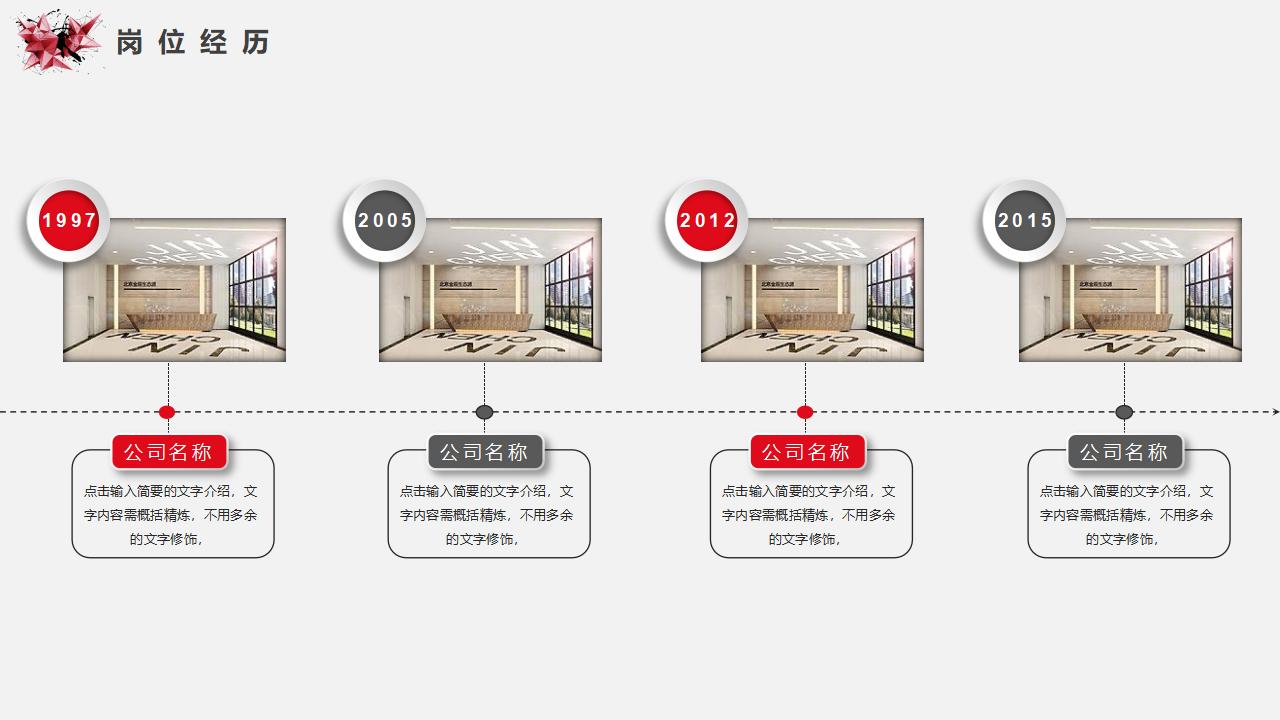 红色大气岗位竞聘个人简历PPT模板