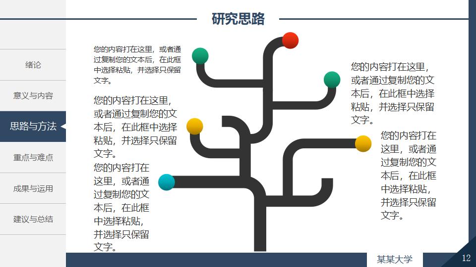 深色沉稳毕业论文答辩PPT模板