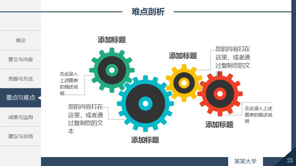 深色沉稳毕业论文答辩PPT模板