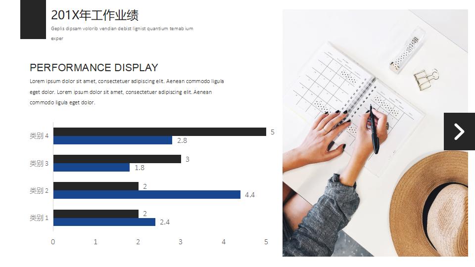 蓝色简约大气年终总结汇报PPT模板