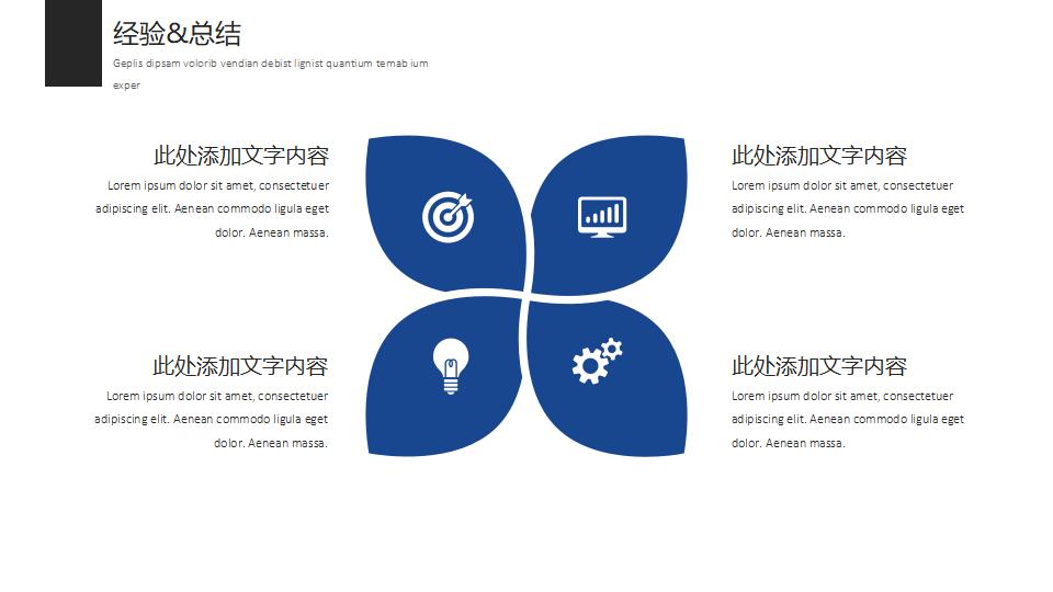 蓝色简约大气年终总结汇报PPT模板