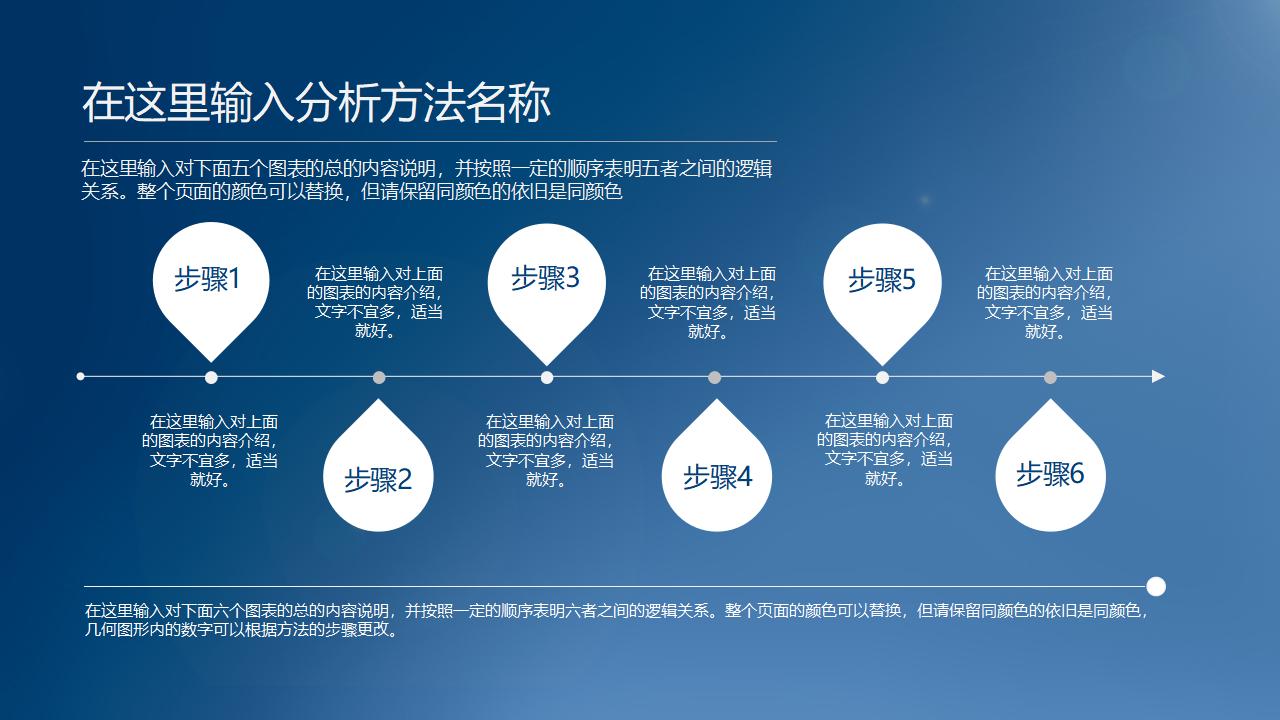 信封创意质感图表经典蓝简约商务ppt模板