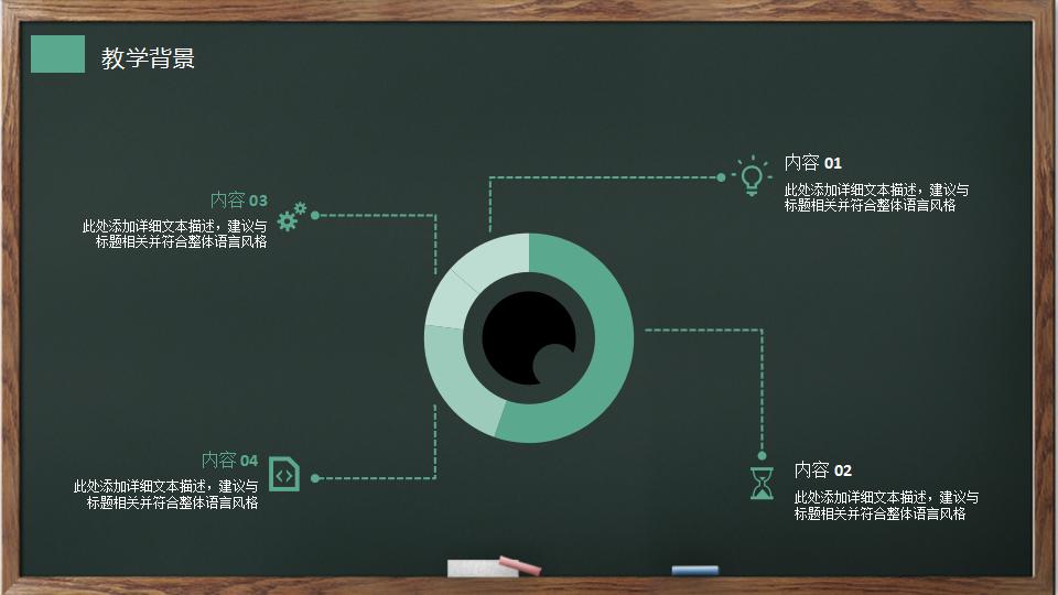 卡通人物及黑板背景教育培训PPT模板