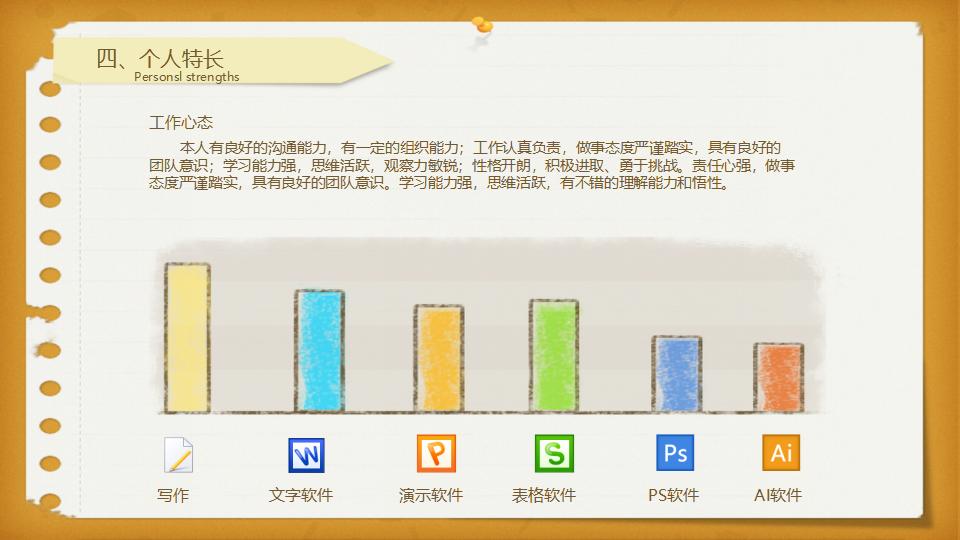 小清新个人求职简历PPT模板