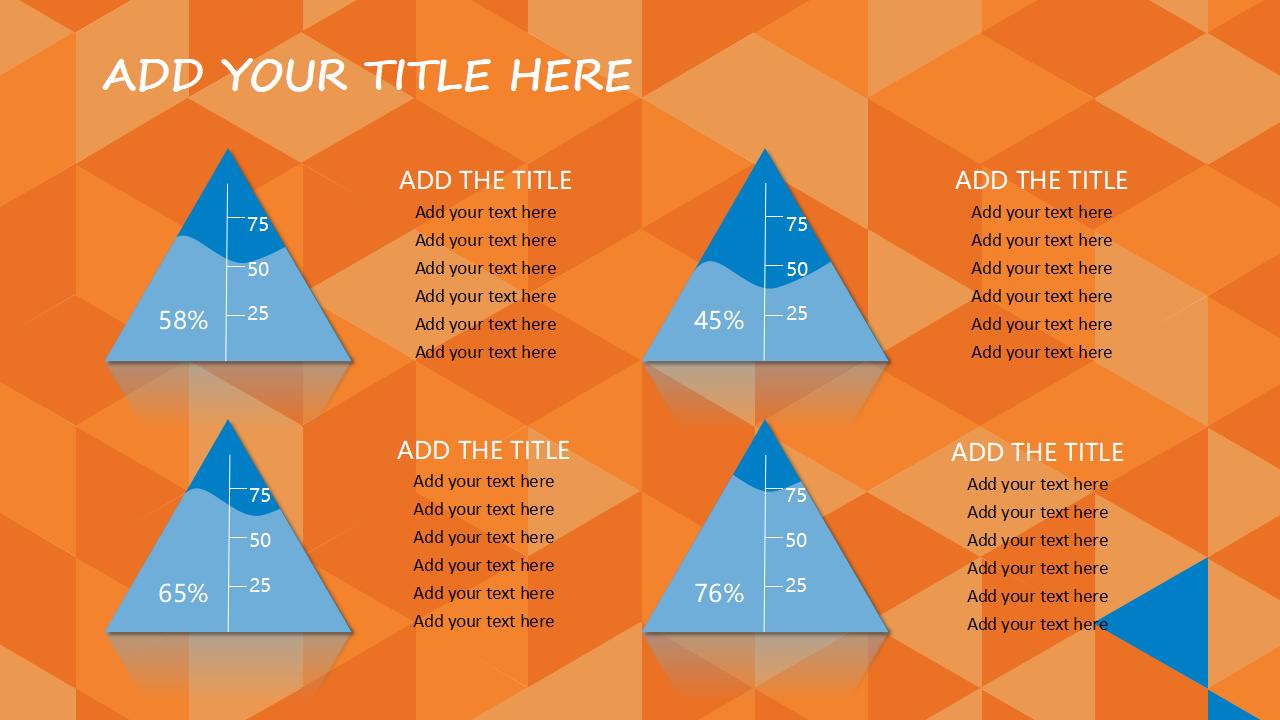 创意棱角三角形组合PPT模板