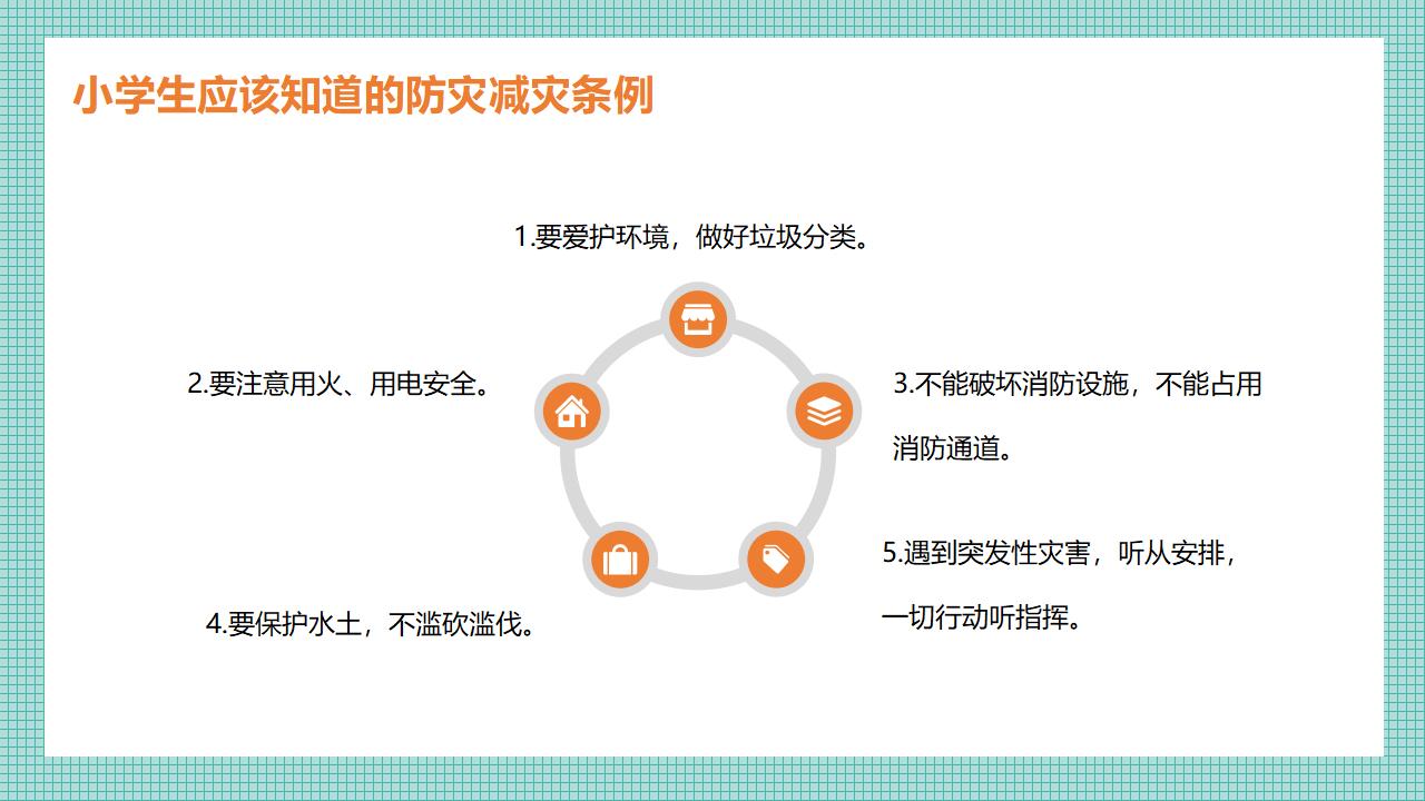 小学生防灾减灾班会PPT模板