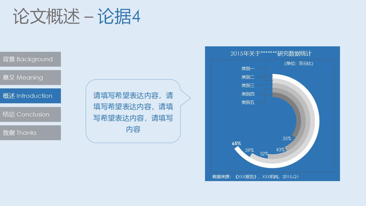 清爽蓝色毕业论文答辩PPT模板