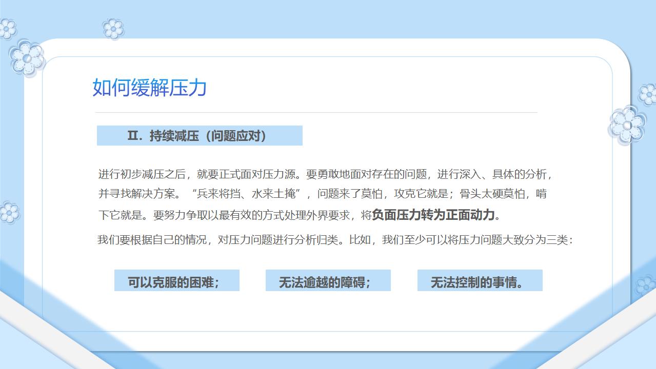 压力管理如何缓解压力PPT模板
