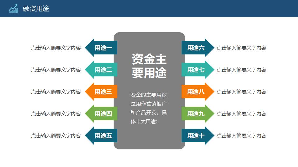 大气商务融资计划书PPT模板