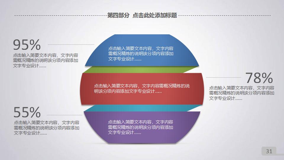 手指滑动报告述职PPT模板