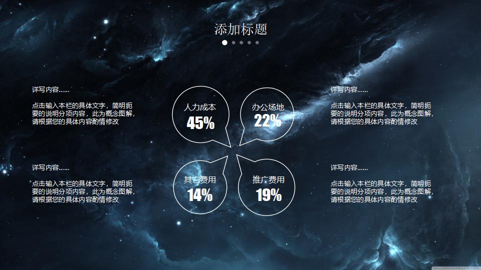 震撼星空商务PPT模板