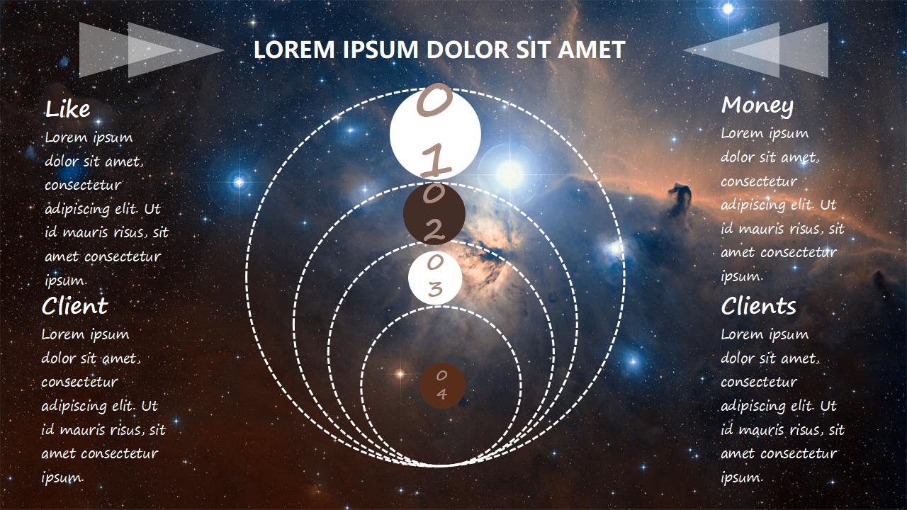 科技感浩瀚宇宙星空PPT模板