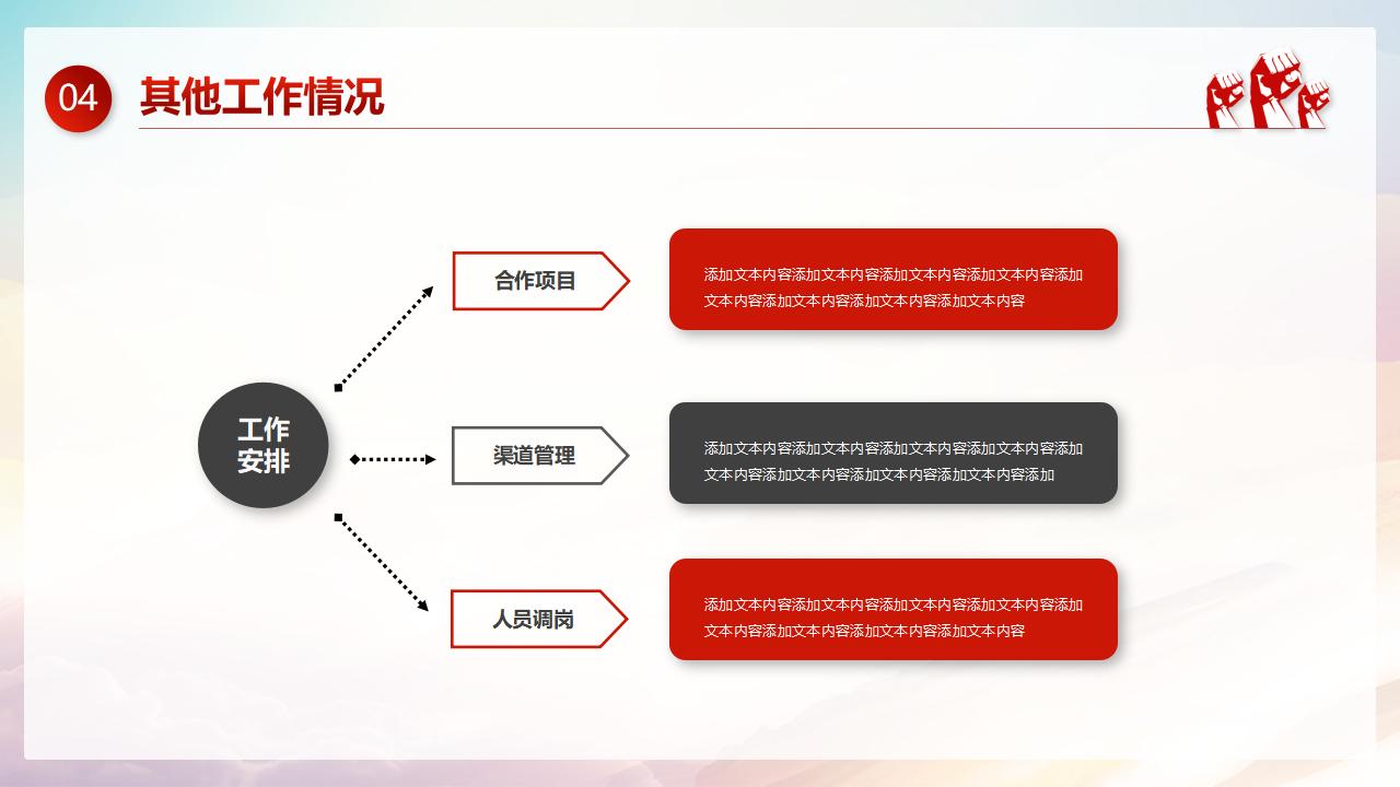 大气红色年终述职报告PPT模板