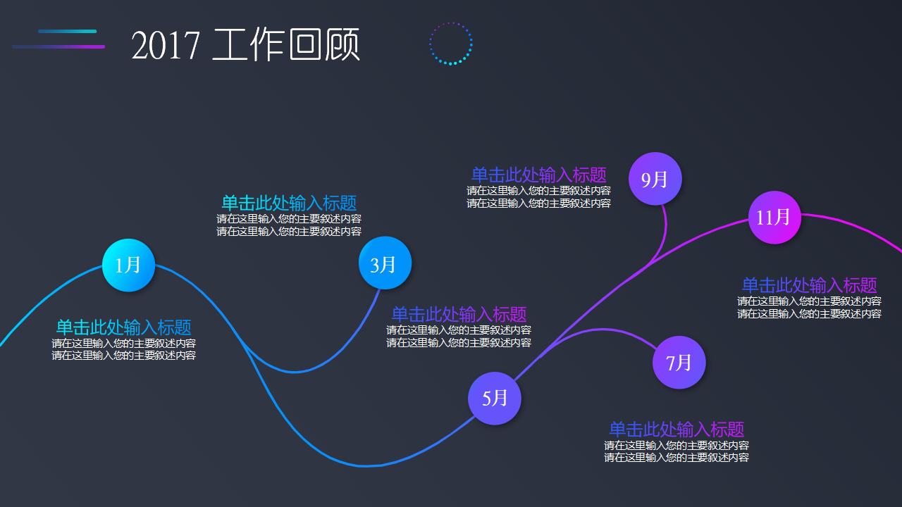 黑底年终汇报总结商务报告通用PPT模板