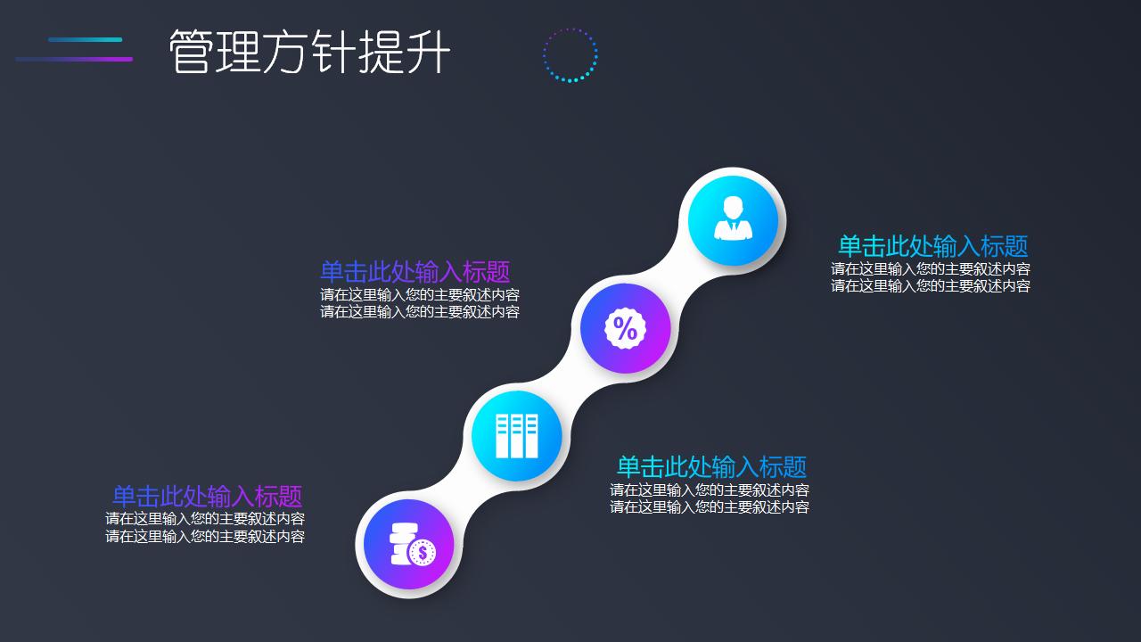 黑底年终汇报总结商务报告通用PPT模板