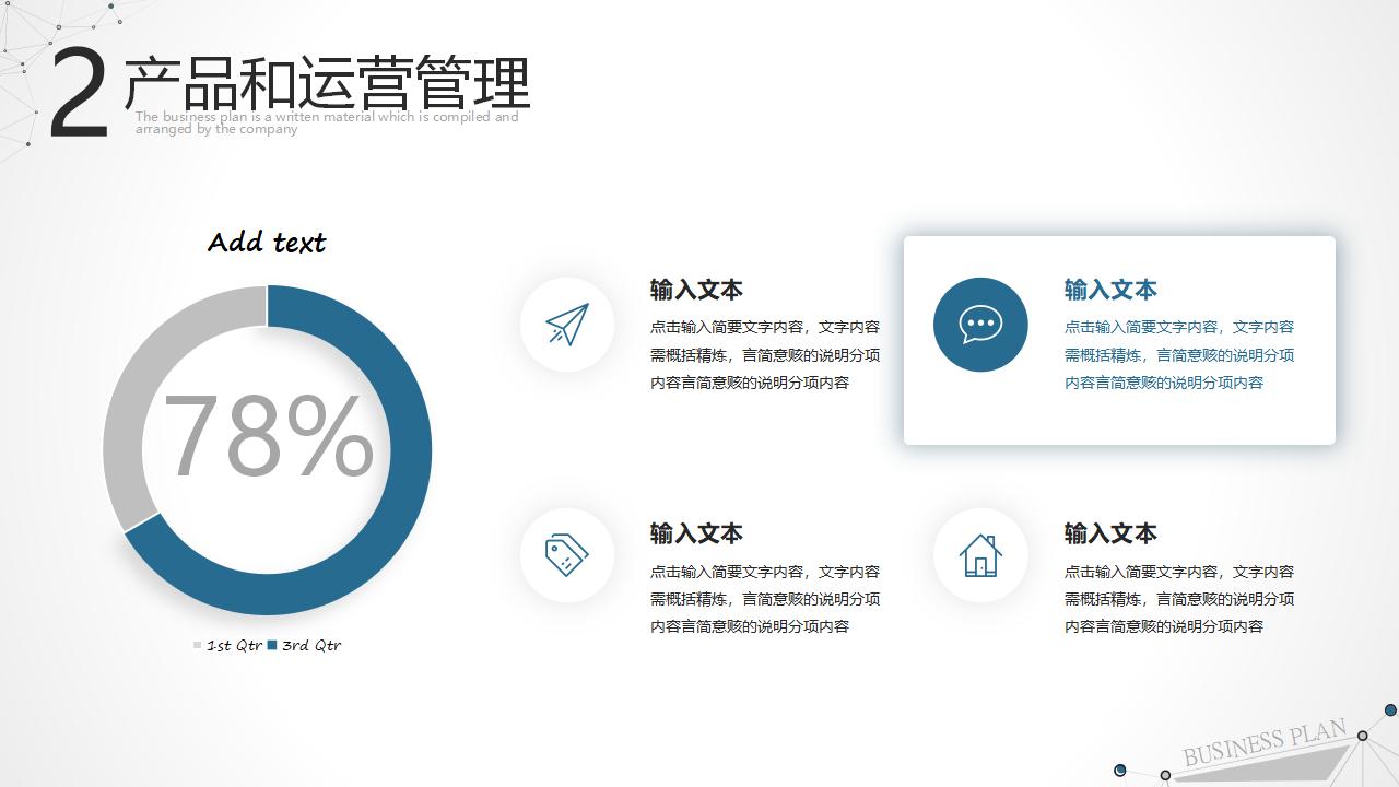 简约点线粒子商业计划书PPT模板