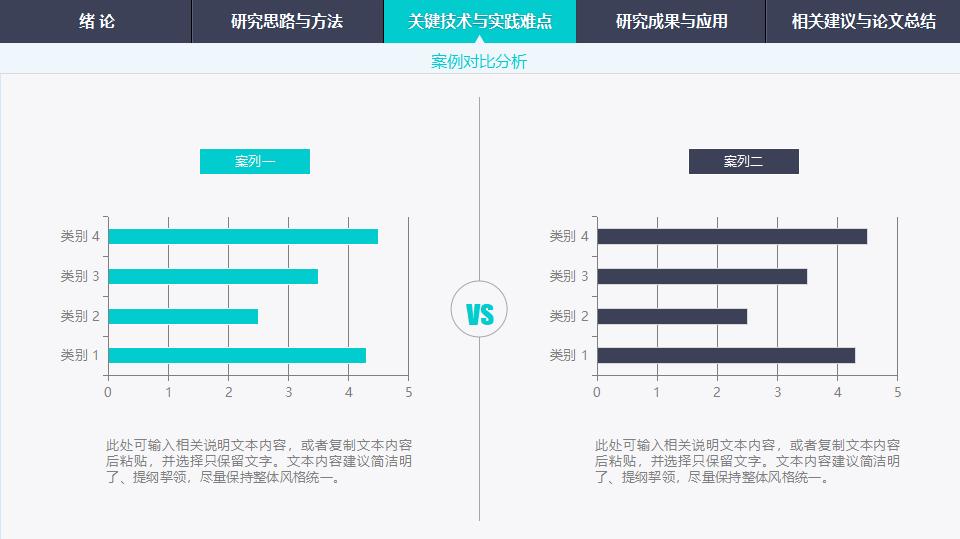 渐变顶部导航论文答辩PPT模板