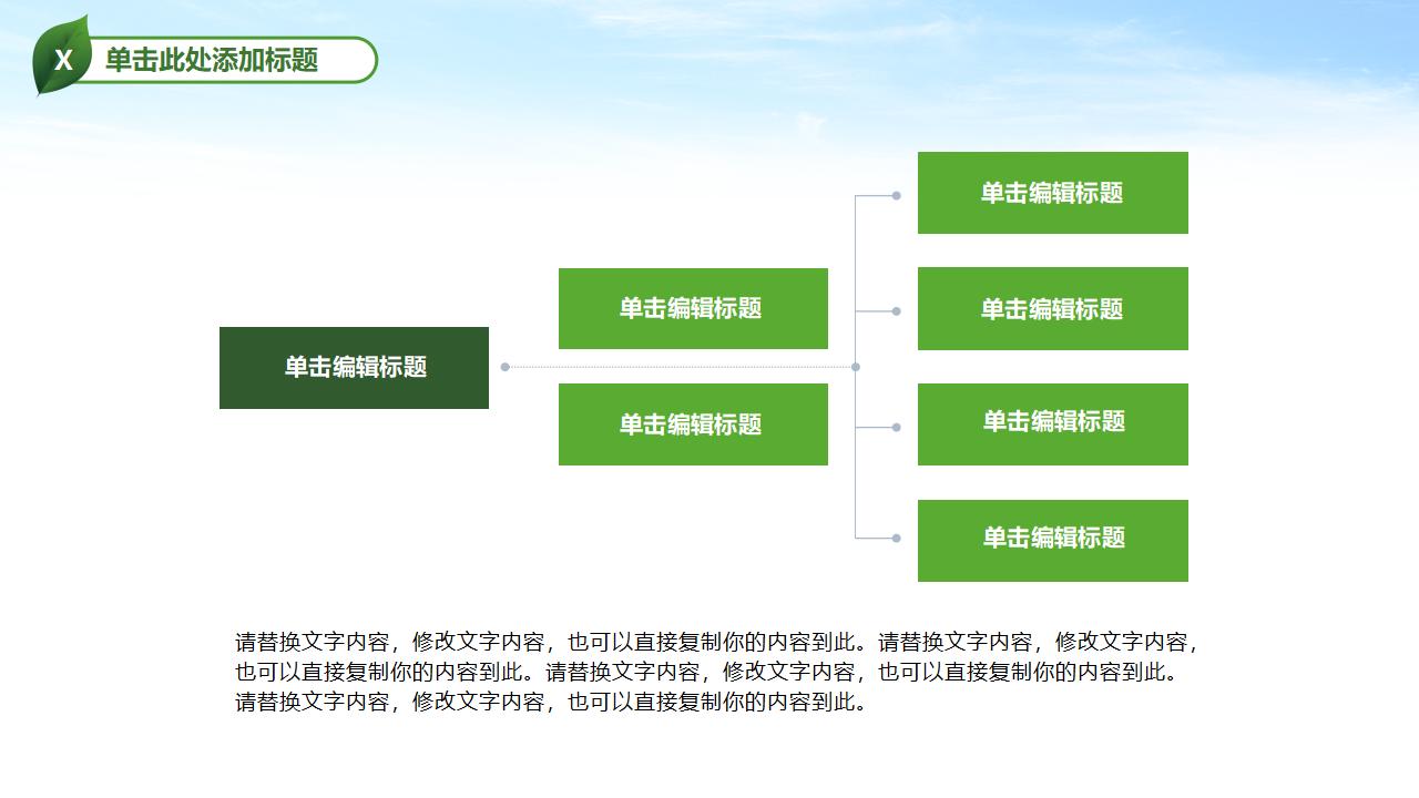 绿色简约环境环保生态环境工作汇报PPT