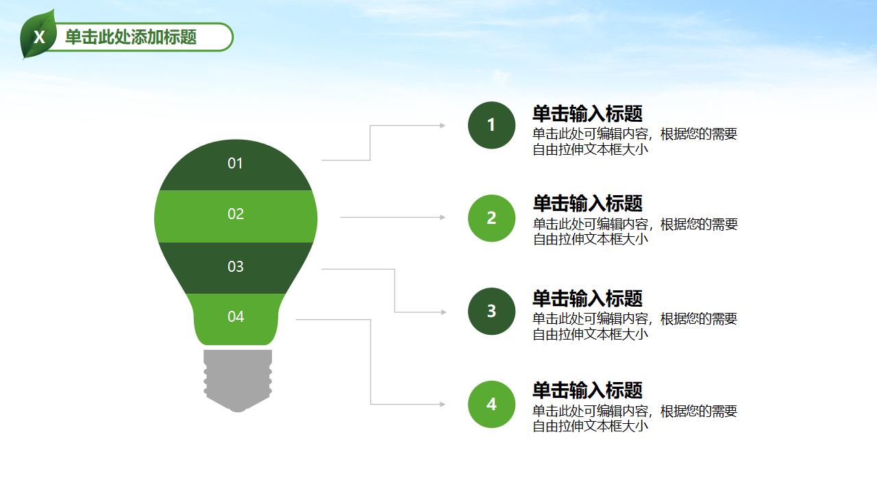 绿色简约环境环保生态环境工作汇报PPT