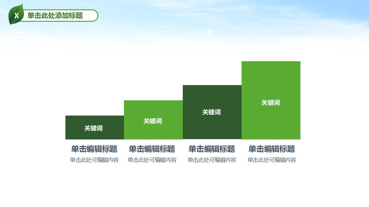 绿色简约环境环保生态环境工作汇报PPT