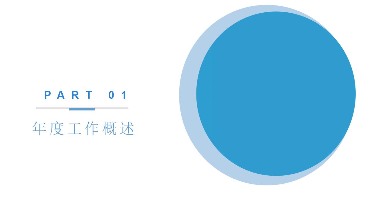 简约蓝色商务风年度个人工作总结报告PPT