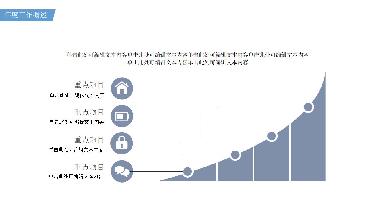 简约蓝色商务风年度个人工作总结报告PPT