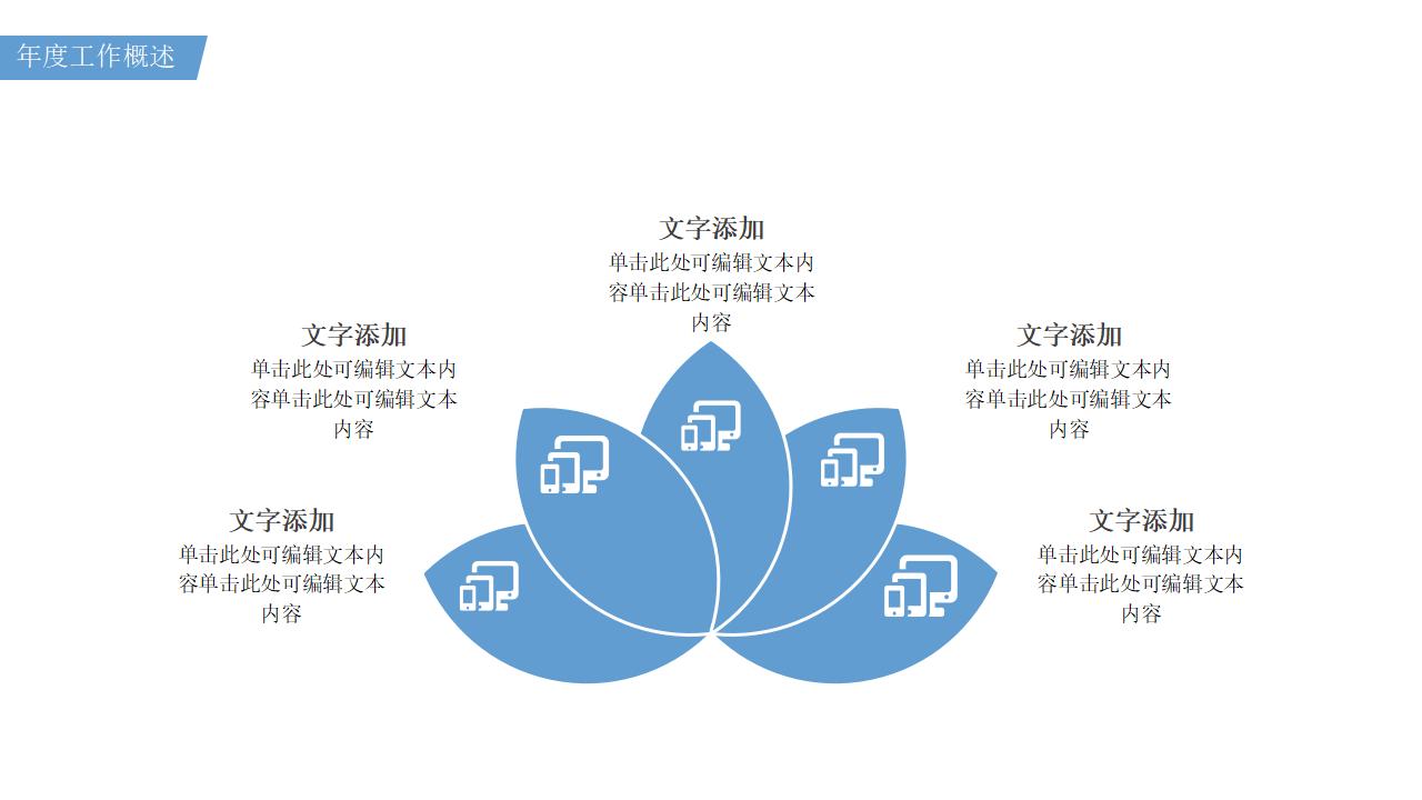 简约蓝色商务风年度个人工作总结报告PPT