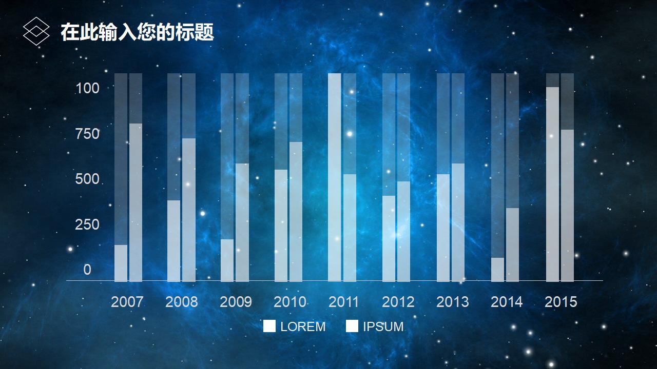 蓝色大气星空科技风工作汇报PPT模板