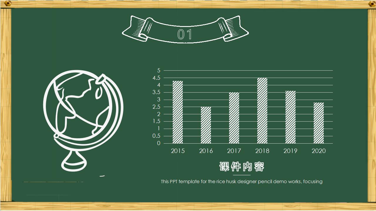 卡通黑板风粉笔字教育教学培训说课PPT