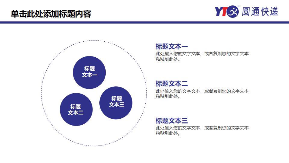 圆通快递专用工作总结PPT模板