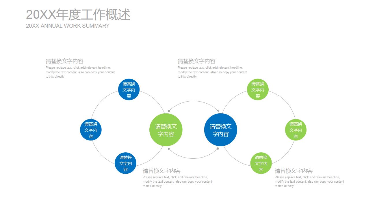 清爽蓝绿年终述职报告PPT模板