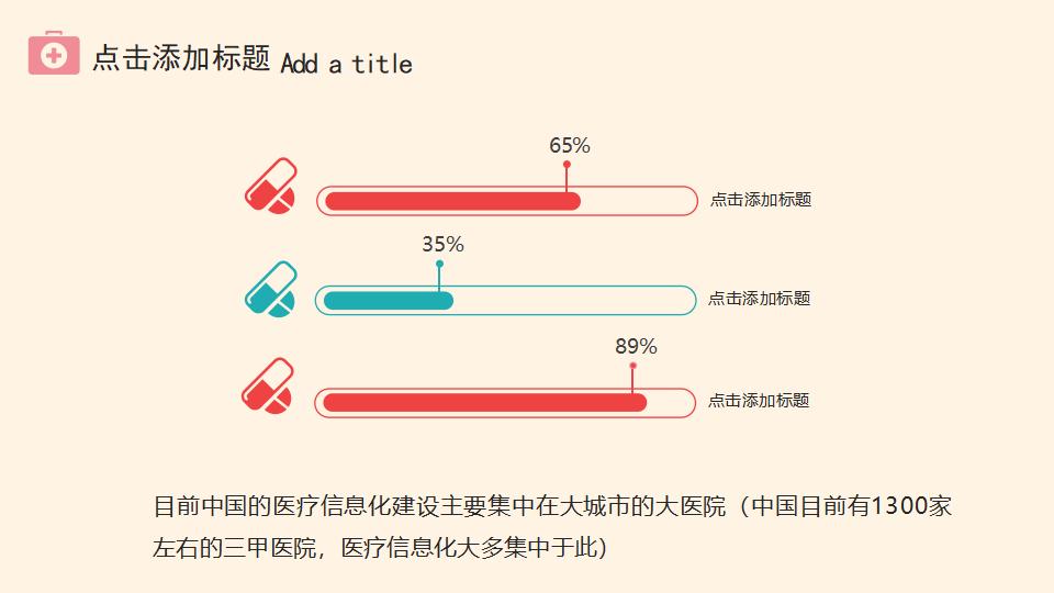 可爱卡通医疗护理PPT模板