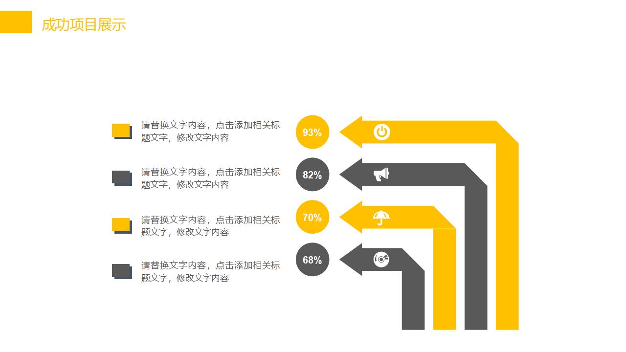 黄色简约房地产商业项目计划书PPT模板