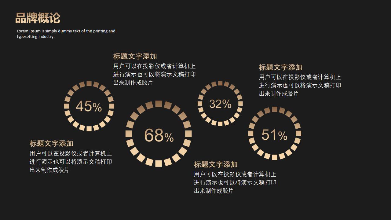 时尚黑金欧美范商务PPT模板