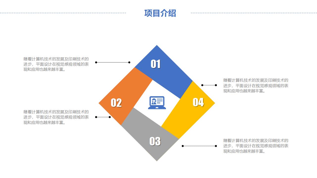 创意休闲实用项目介绍PPT模板