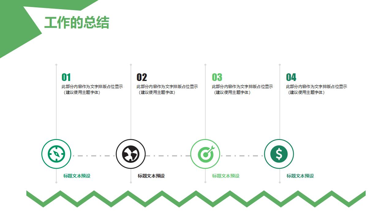 小清新绿色财务会计年度工作总结汇报PPT