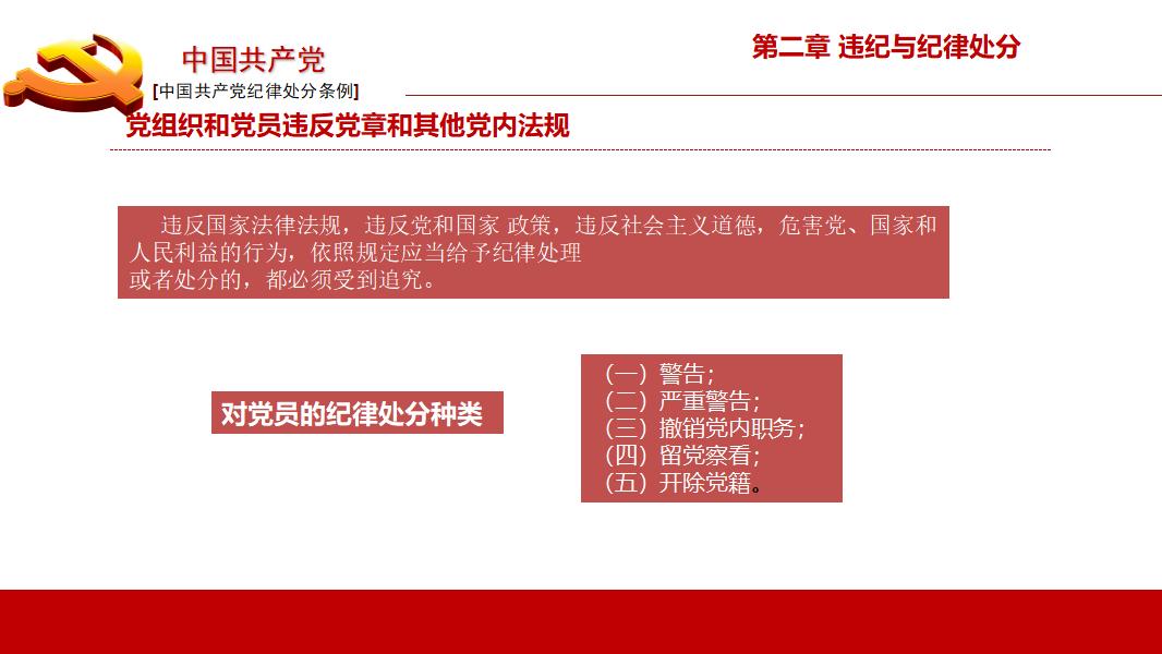 中国共产党纪律处分条例政府党建机制PPT