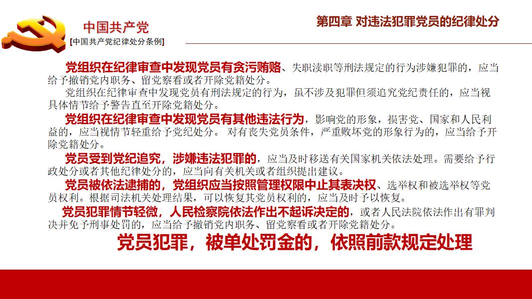 中国共产党纪律处分条例政府党建机制PPT