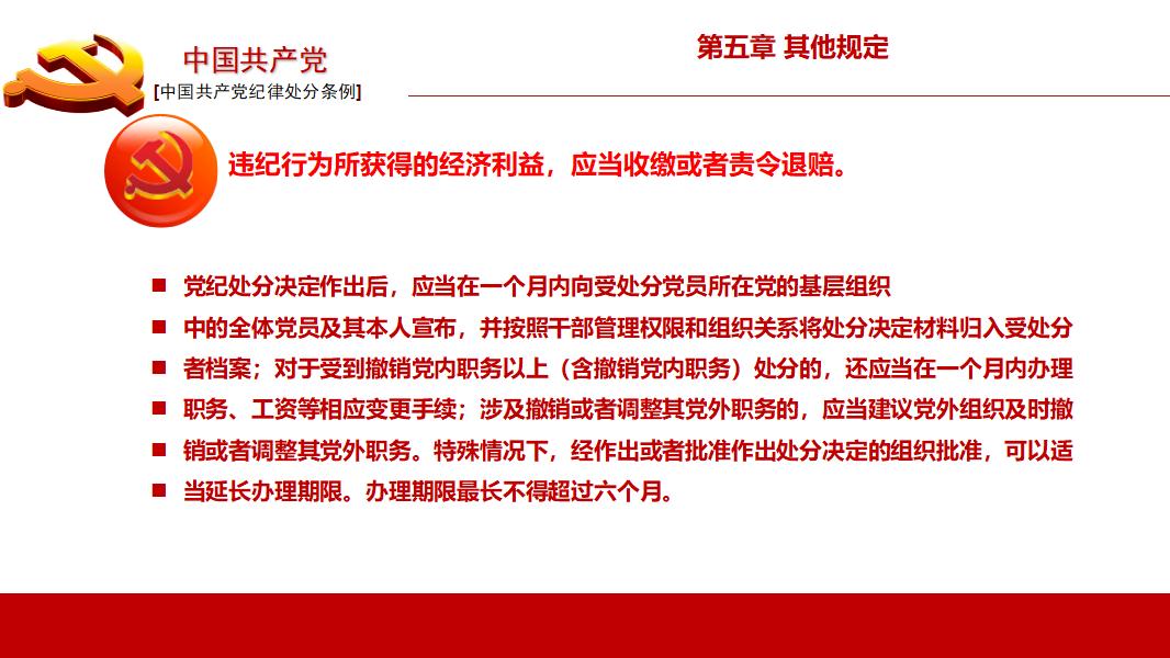 中国共产党纪律处分条例政府党建机制PPT