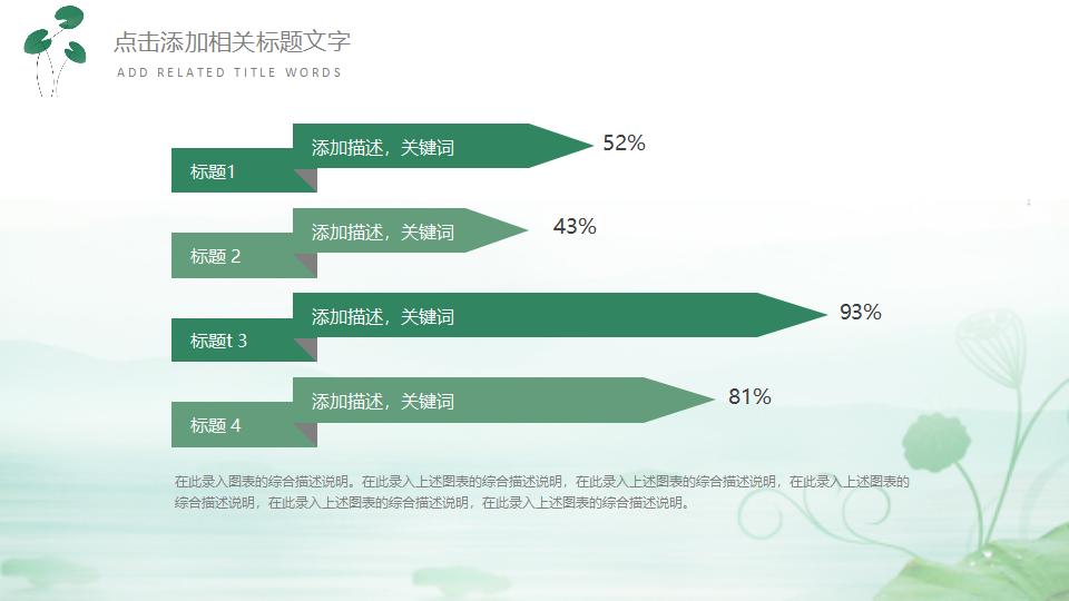 日式清新简约森系文艺工作汇报PPT模板