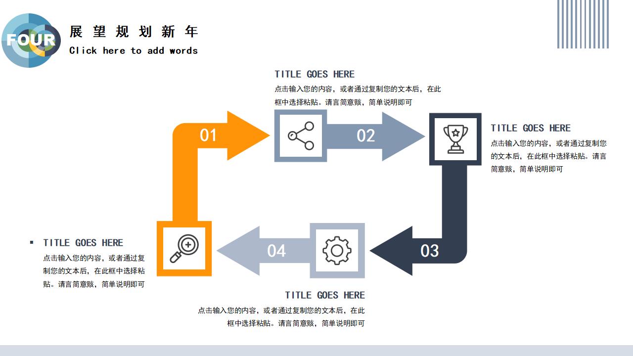 创意圆形设计个人述职报告工作汇报PPT