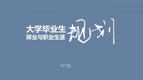 大学生职业规划指导PPT